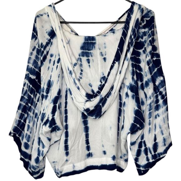 |EUC| VICI Tie Dye Flutter Boho Hooded Top - Picture 4 of 6